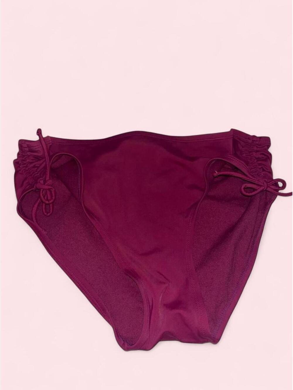 Justice Women's Burgundy and Pink Bikini-and-tankini-bottom